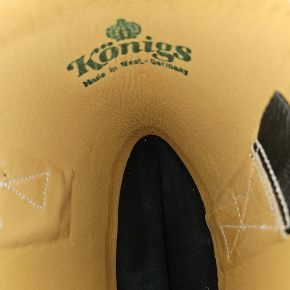 Konigs Black Leather Woman's Equestrian Riding Boots - US Size 6 Tall with Laces - Picture 10 of 11